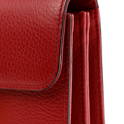 Gucci Dollar Calfskin Small Interlocking G Shoulder Bag Red 13 of 14
