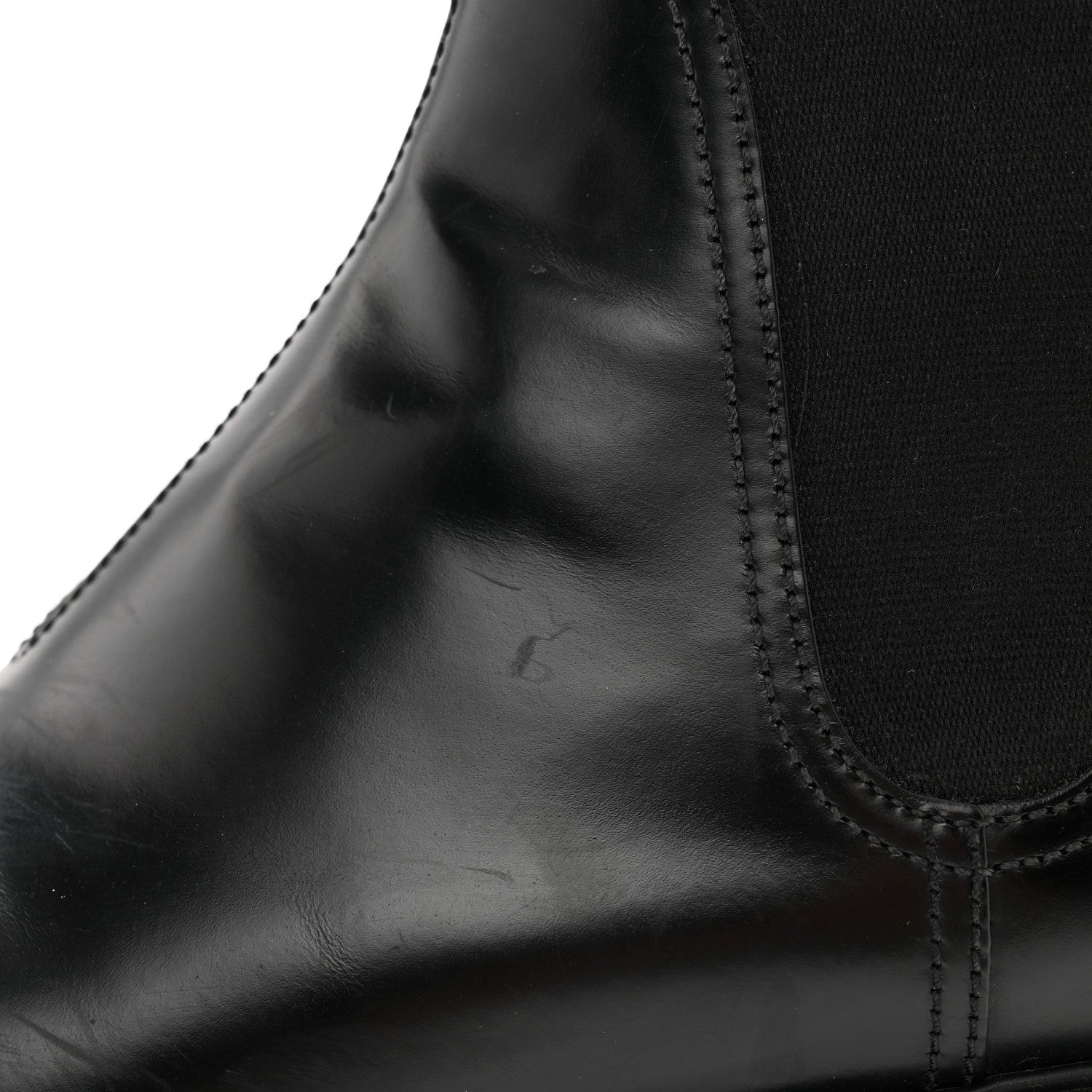 Prada Spazzolato Rois Womens Monolith Chelsea 55mm Ankle Boots 39 Black 12 of 12