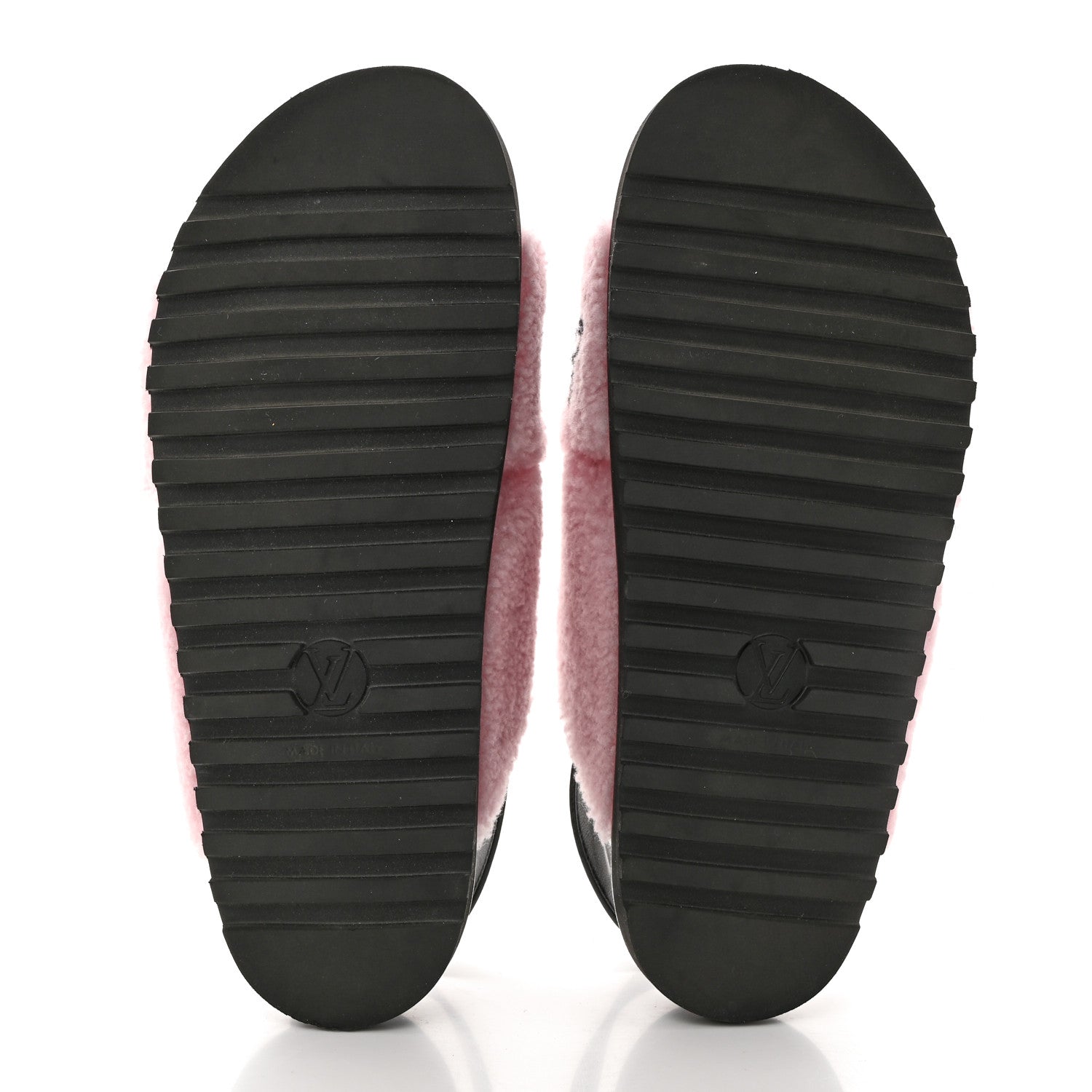 Louis Vuitton Shearling Paseo Sandals 41 Pink 5 of 8