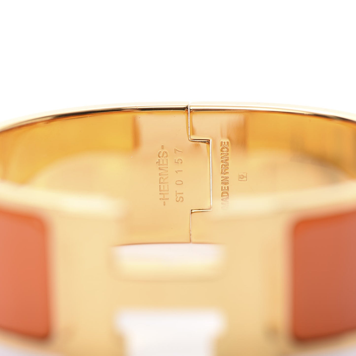 Enamel Wide Clic Clac H Bracelet Orange