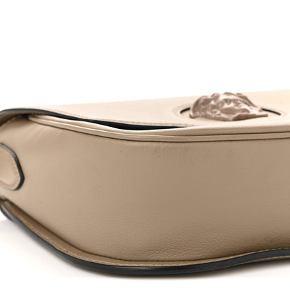 Versace Grained Calfskin La Medusa Flap Shoulder Bag Taupe 8 of 13