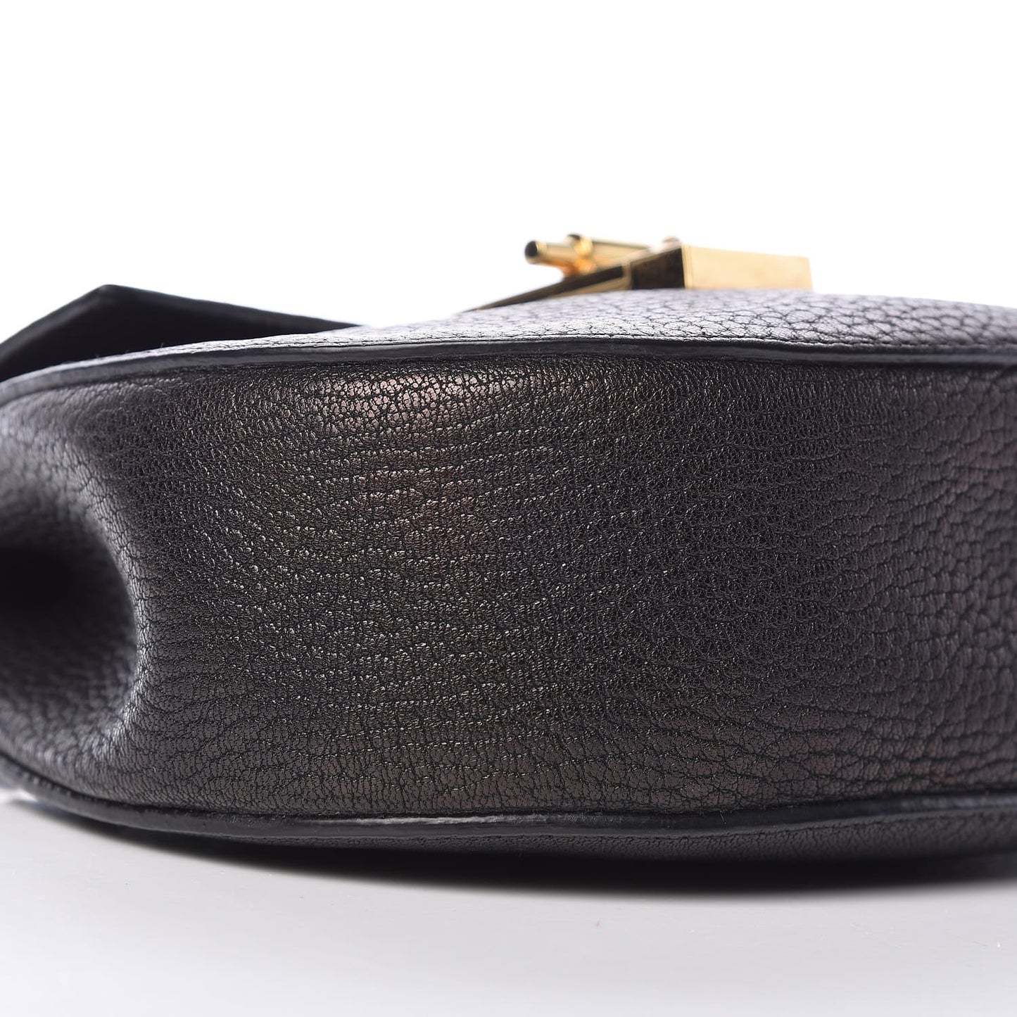 Grained Lambskin Mini Drew Shoulder Bag Black