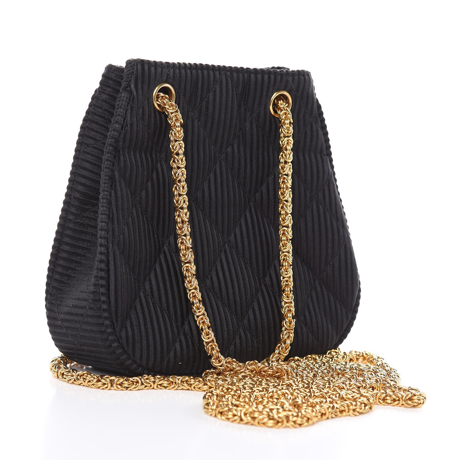 Chanel Canvas Vertical Quilt Mini Shoulder Bag Black 3 of 7