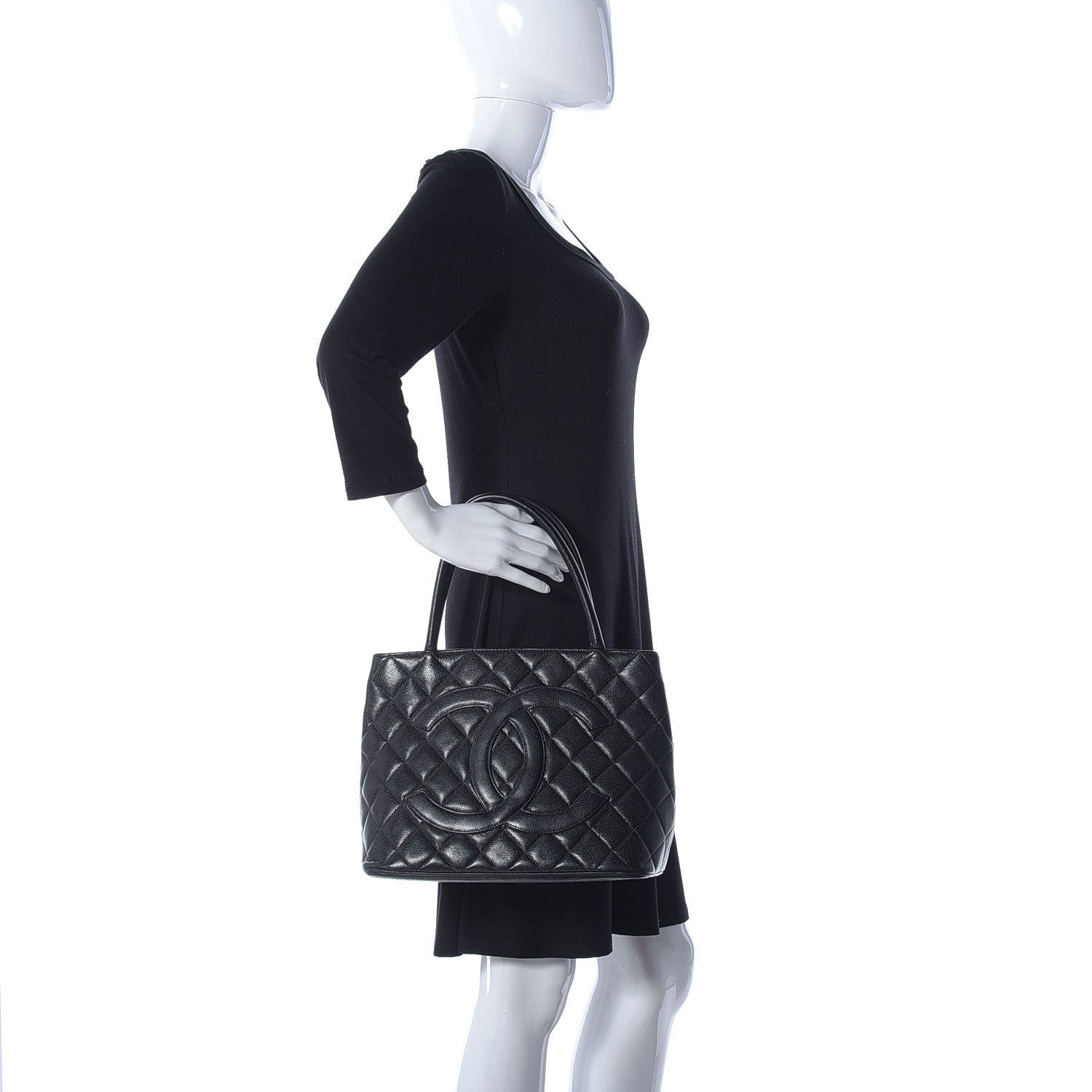 Chanel Caviar Quilted Medallion Tote Black 2 of 10