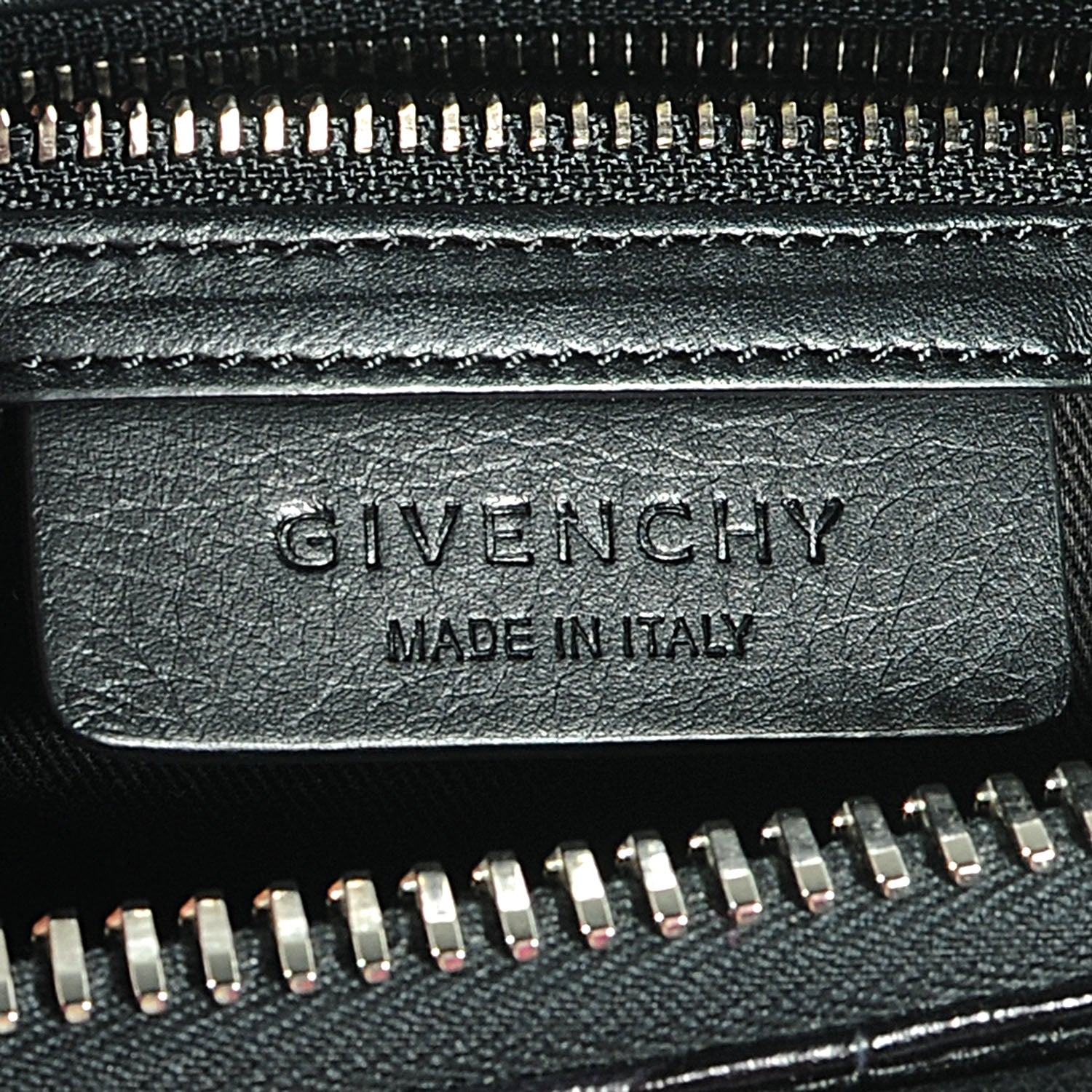 Givenchy Calfskin Crocodile Embossed Small Antigona Black 6 of 7
