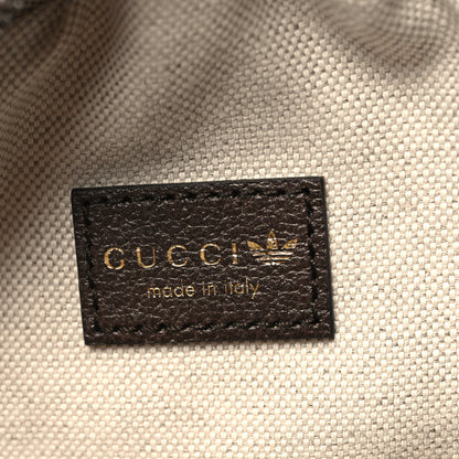 Gucci X ADIDAS Crystal Vintage Monogram Textured Dollar Calfskin Web Trefoil Small Ophidia Round Shoulder Bag Mid Natural Nut Off White New Acero 6 of 10