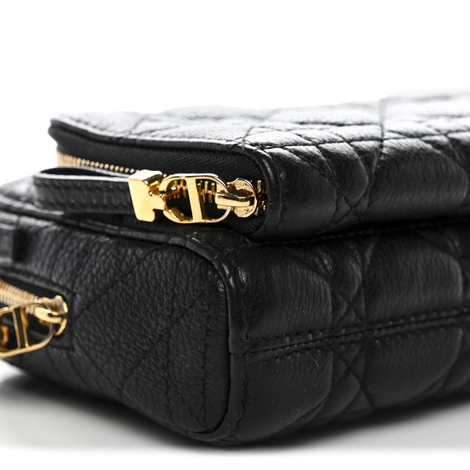 Christian Dior Supple Calfskin Caro Double Pouch Black 10 of 14