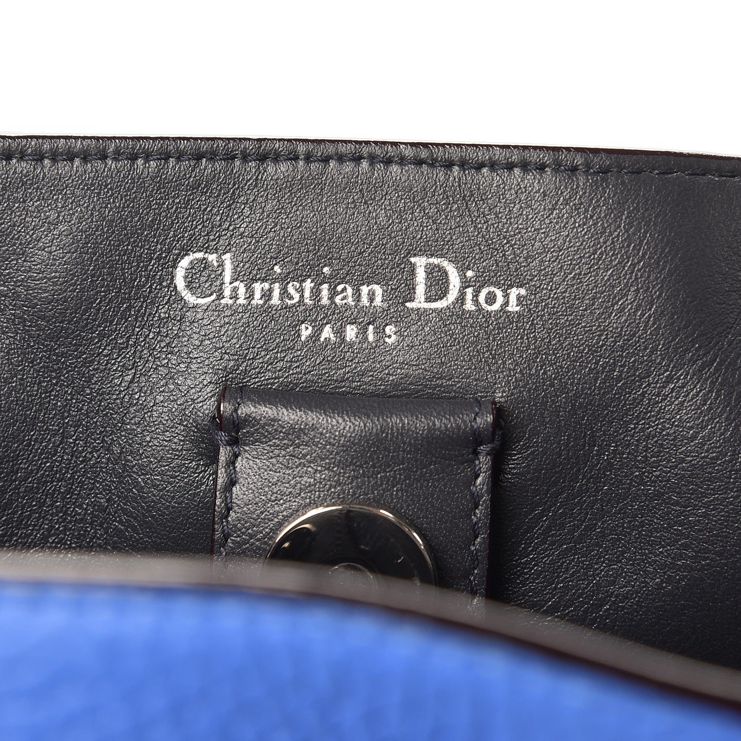 Christian Dior Bullcalf Medium Diorissimo Tote Blue 6 of 9