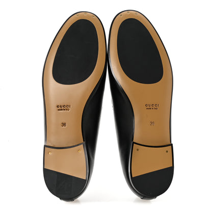 Gucci Calfskin Womens Jordaan Loafers 36 Black 6 of 10