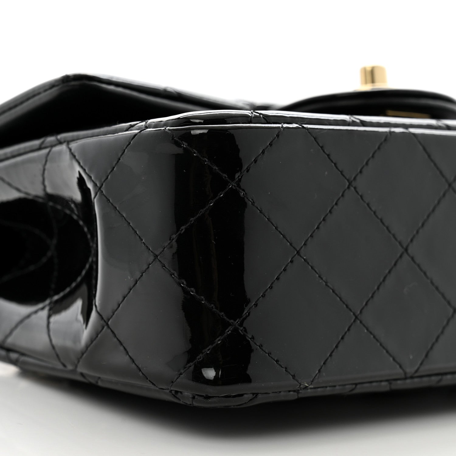 Chanel Patent Quilted Mini Top Handle Rectangular Flap Black 9 of 12