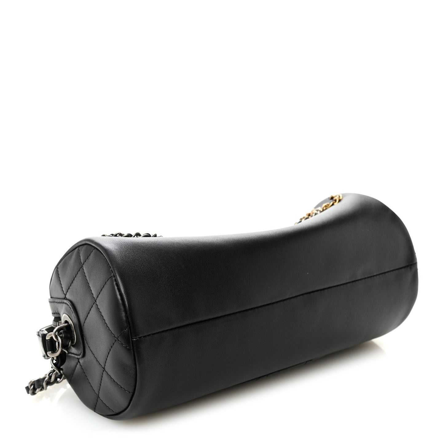Calfskin Chain 20s Signature Bowling Bag Black
