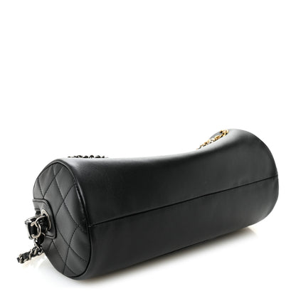 Chanel Calfskin Chain 20s Signature Bowling Bag Black 4 of 11