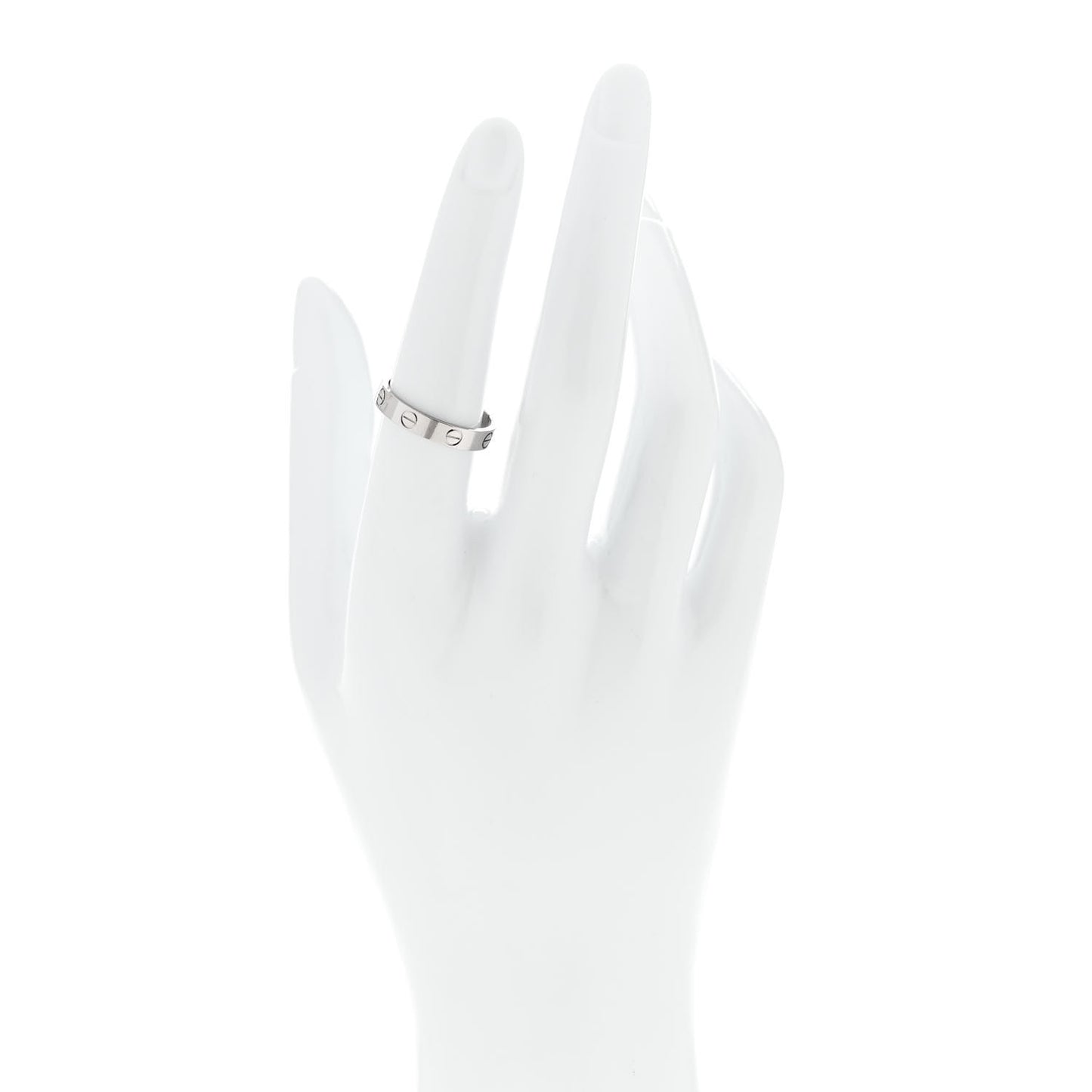 18K White Gold 3.5mm LOVE Wedding Band Ring 54 7