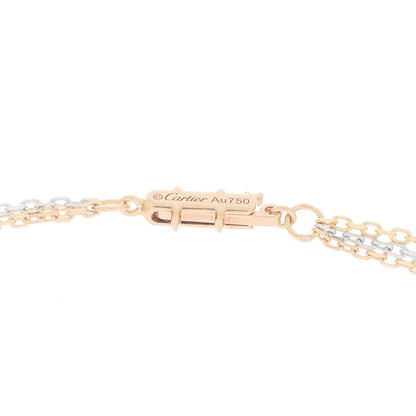Cartier 18K Pink Yellow White Gold Three Chain Necklace 4 of 6