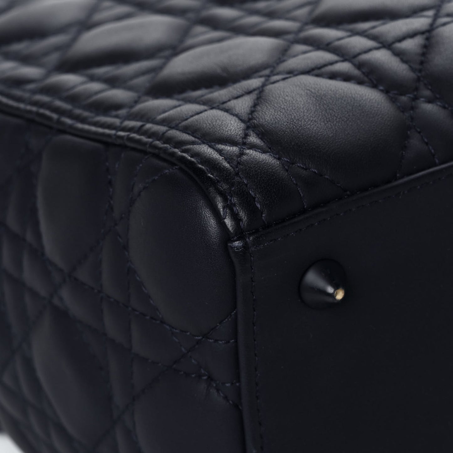 Ultra Matte Calfskin Cannage Medium Lady Dior Blue