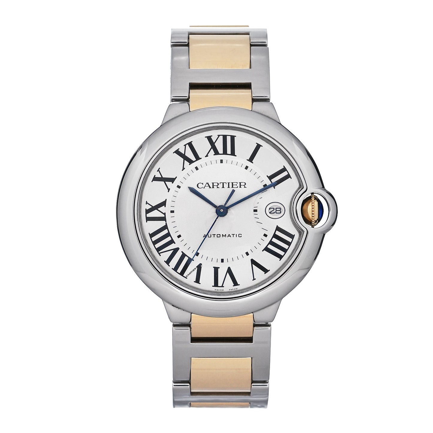 Stainless Steel 18K Yellow Gold 42mm Ballon Bleu De Cartier Automatic Watch