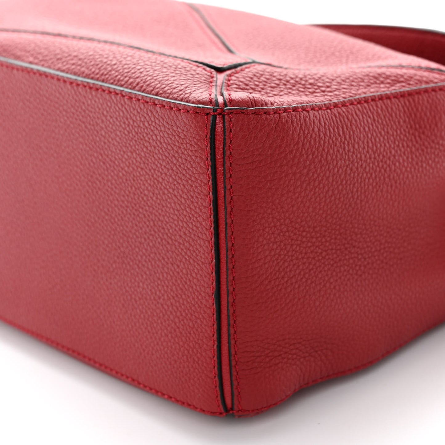 Grained Calfskin Small Puzzle Bag Rouge