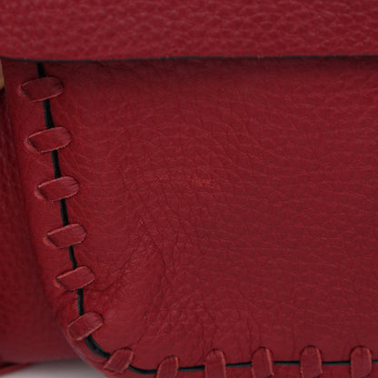 Valentino Garavani Grained Calfskin C Rockee Scarab Fringe Shoulder Bag Scarlet 10 of 11