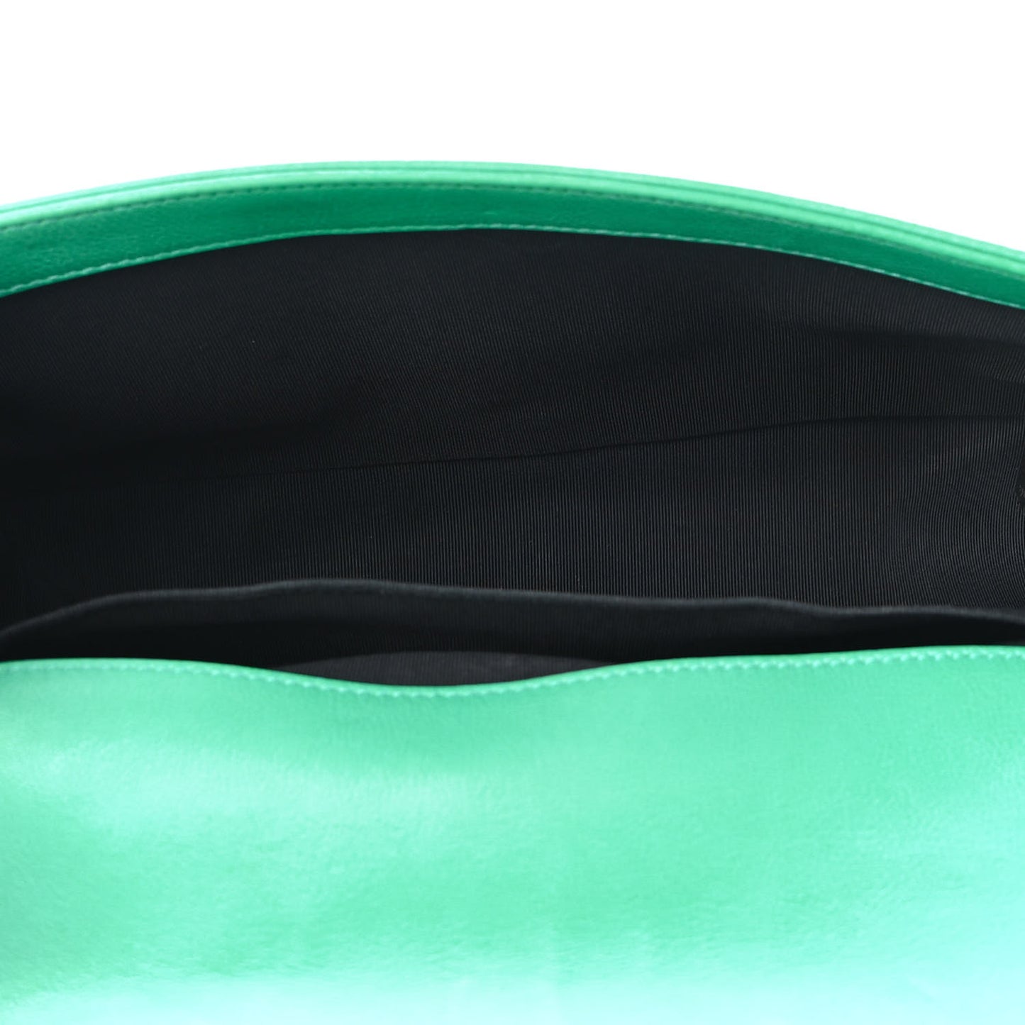 Calfskin Quilted Medium Boy Flap Green