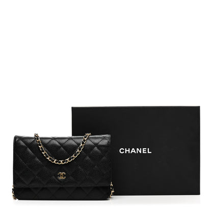 Chanel Caviar Quilted Wallet on Chain WOC Black 12 of 12