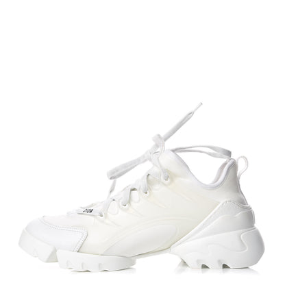 Christian Dior Technical Fabric Rubber Womens D-Connect Sneakers 38.5 White 1 of 9