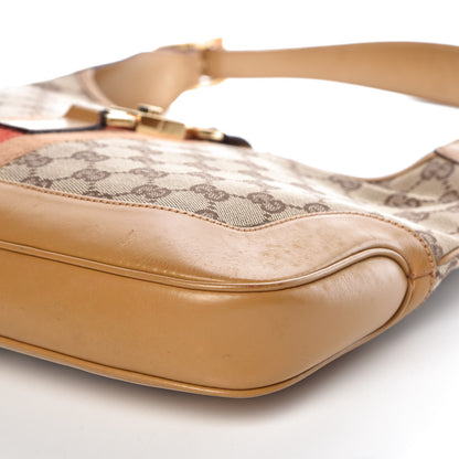 Gucci Monogram Web Jackie O Hobo Tan 10 of 16
