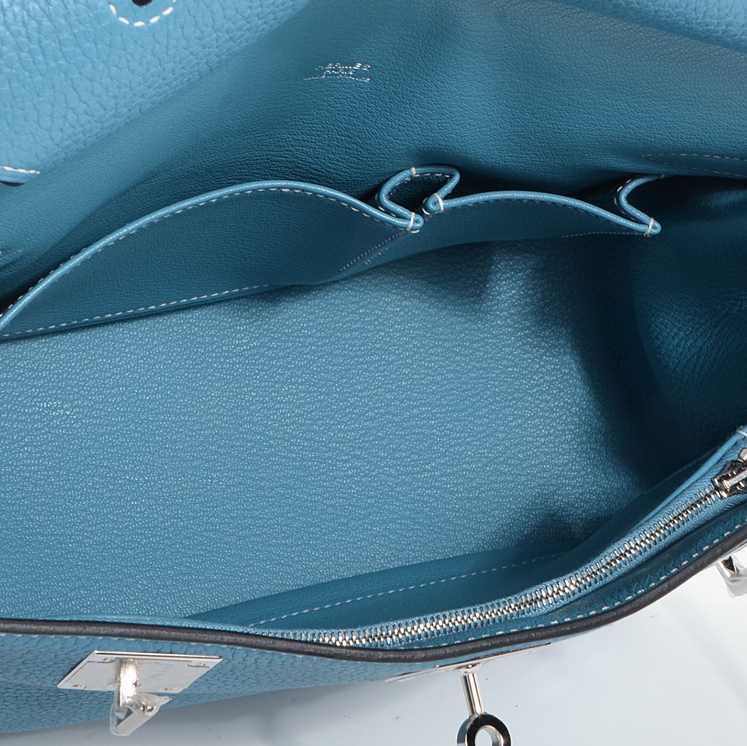 Hermes Taurillon Clemence Jypsiere 28 Blue Jean 13 of 20
