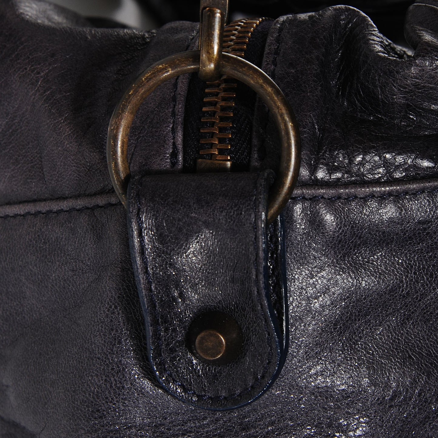 Chevre Classic Hardware Box Bag Ink