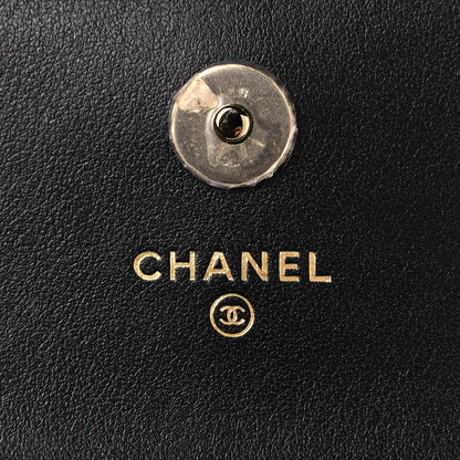Chanel Calfskin Quilted Maxi Pearls Clutch With Chain Black 5 of 14