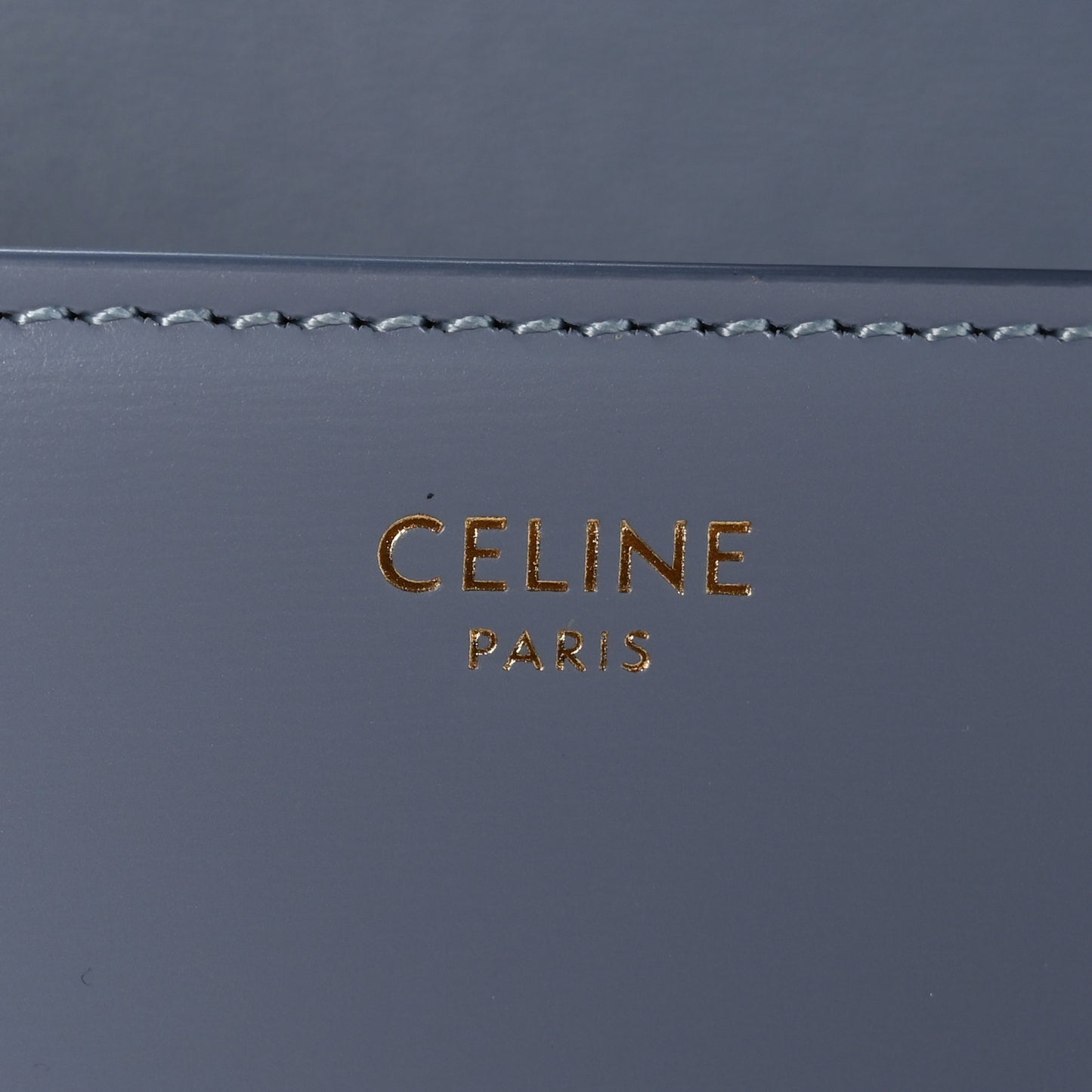 Shiny Calfskin Triomphe Shoulder Bag Arctic Blue