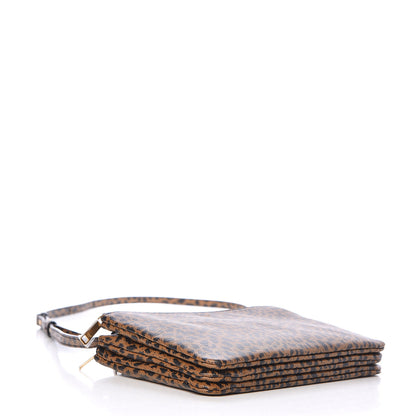 Celine Goatskin Leopard Printed Small Trio Crossbody Bag Brown Black 4 of 11