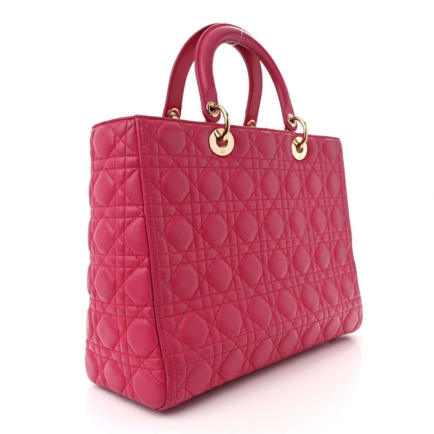 Lambskin Cannage Large Lady Dior Pink