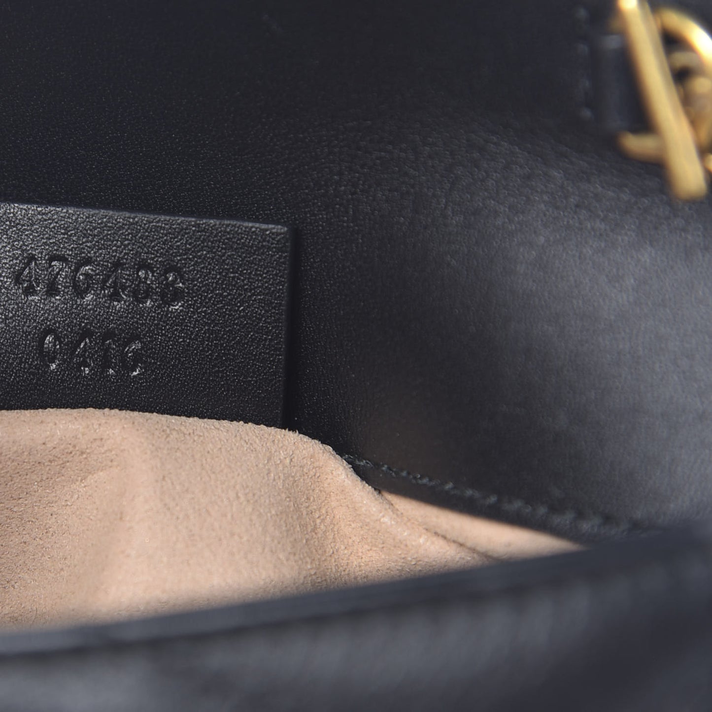 Calfskin Matelasse Super Mini GG Marmont Shoulder Bag Black