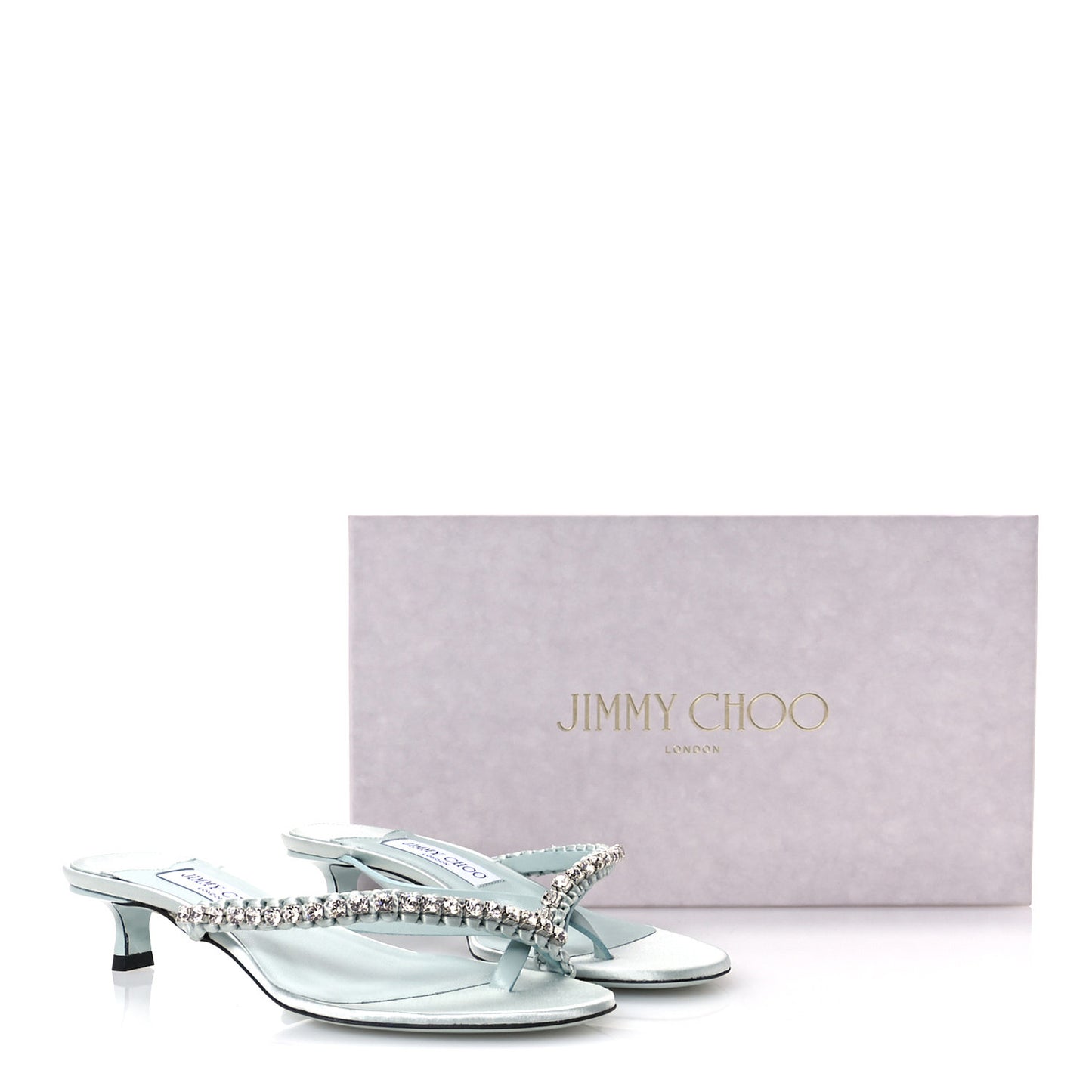 Satin Crystal Dila 35 Sandals 37.5 Light Verde
