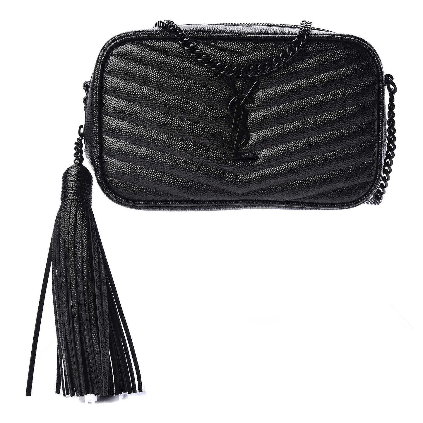 Grain De Poudre Matelasse Monogram Mini Lou Camera Bag Black