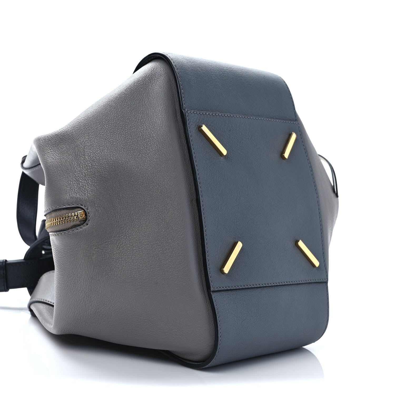 Loewe Grained Calfskin Small Hammock Shoulder Bag Blue Grey 8 of 14