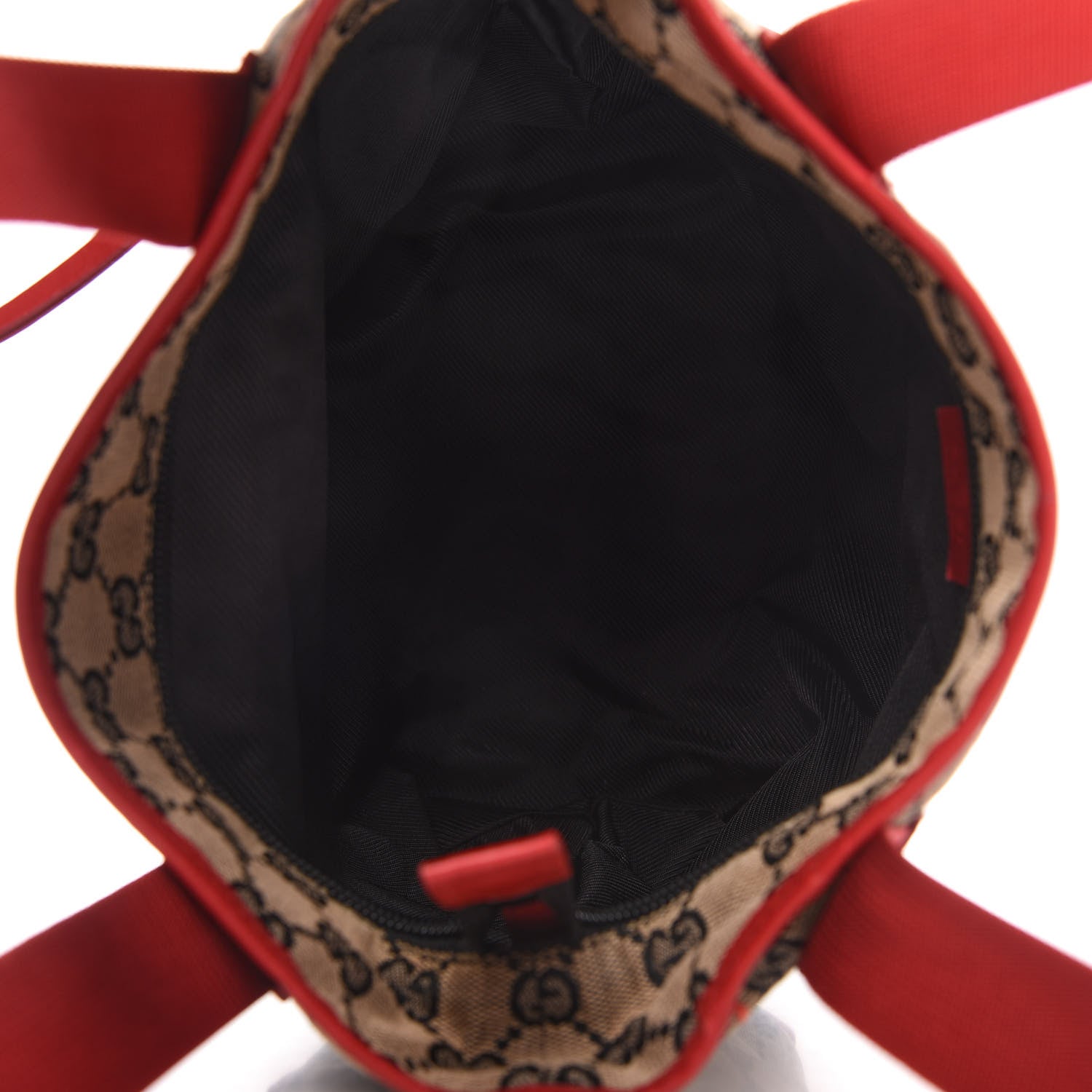 Gucci Monogram Large Tote Navy Red 5 of 10