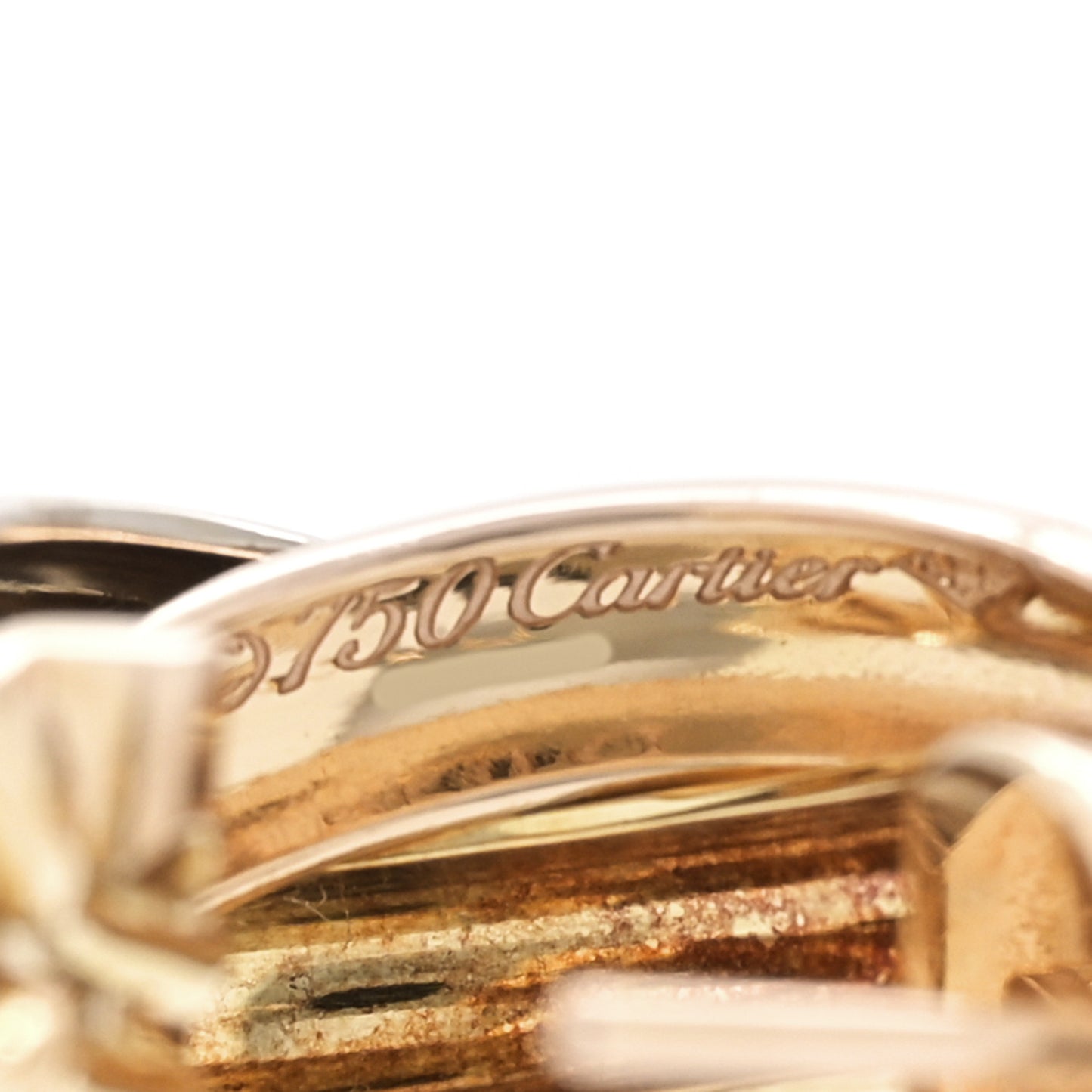18K Pink Yellow White Gold Classic Trinity Hoop Earrings