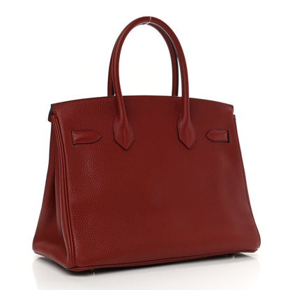 Hermes Taurillon Clemence Birkin 30 Rouge H 2 of 12