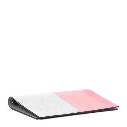 Hermes Epsom Tri-Color Vision II Agenda Cover Gris Mouette Rose Jaipur Rouge Casaque 3 of 4