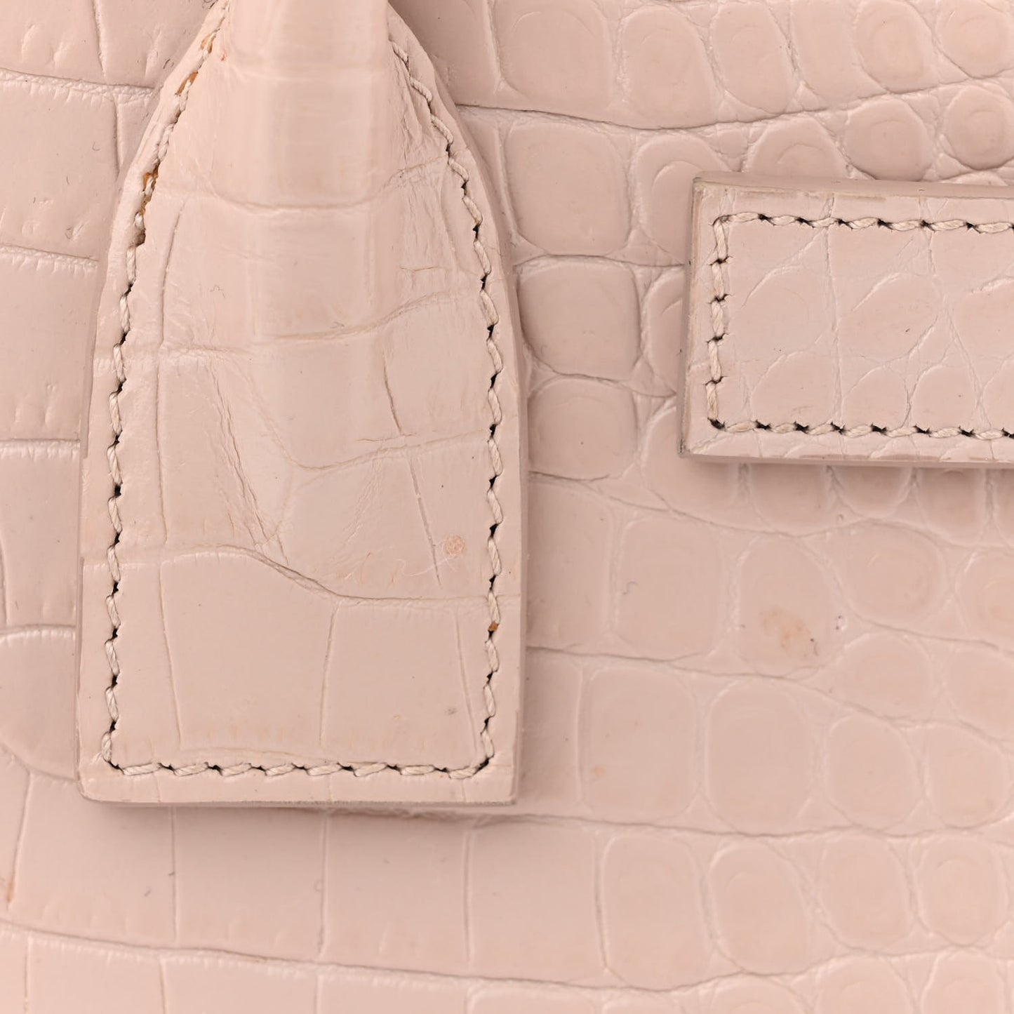 Calfskin Crocodile Embossed Baby Sac De Jour Rose Antic