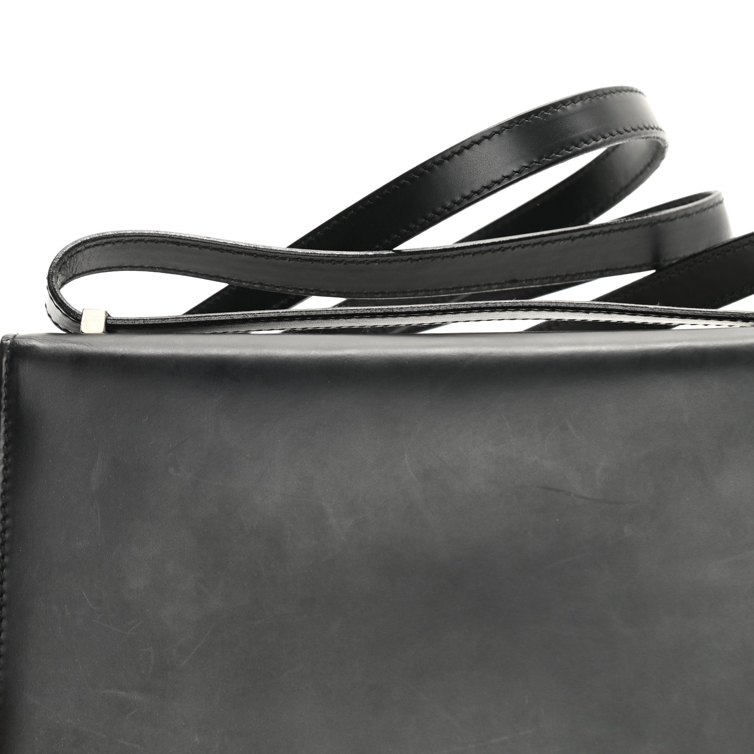 Salvatore Ferragamo Calfskin Gancio Shoulder Bag Black 11 of 12