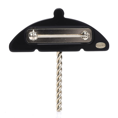 Chanel Resin Pearl Umbrella Brooch Gold Red White 3 of 5