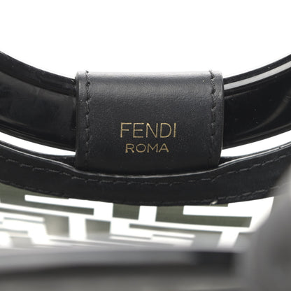 Fendi TPU FF Vitello Century Plexiglass Small Runaway Shopper Tote Black 6 of 12