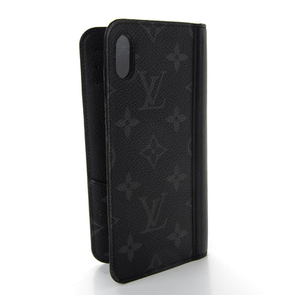 Louis Vuitton Monogram Eclipse iPhone XS Max Folio Case Black 3 of 7