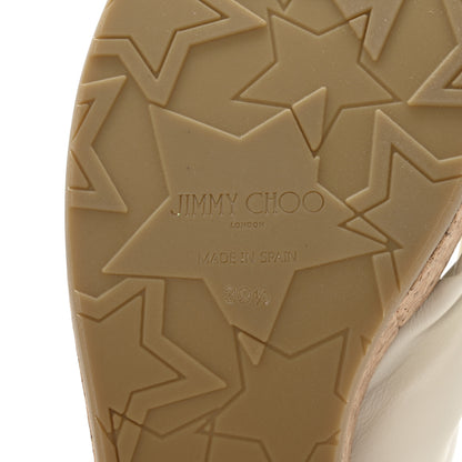 Jimmy Choo Nappa Avenue Wedge Sandals 39.5 Latte 7 of 9