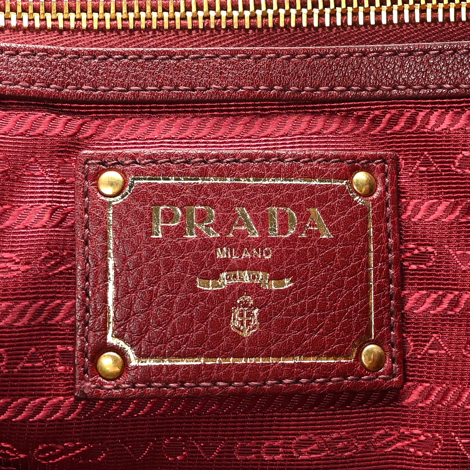 Prada Vitello Daino Tote Amaranto 6 of 8