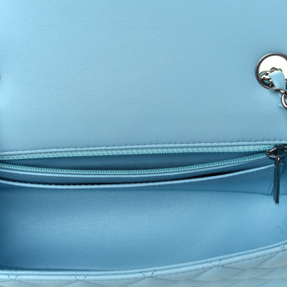 Chanel Lambskin Quilted Mini Rectangular Flap Neon Blue 12 of 12