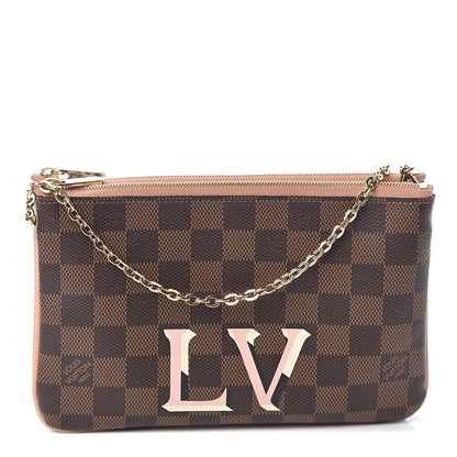 Louis Vuitton Damier Ebene Double Zip Pochette 1 of 9