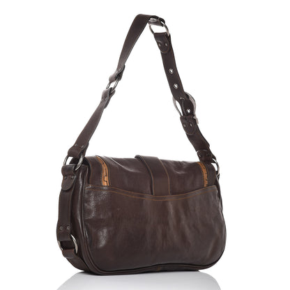 Christian Dior Calfskin Gaucho Double Saddle Bag Brown 3 of 13